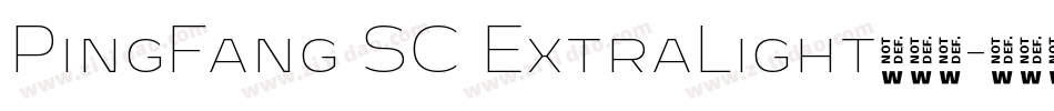 PingFang SC ExtraLight手机版字体转换